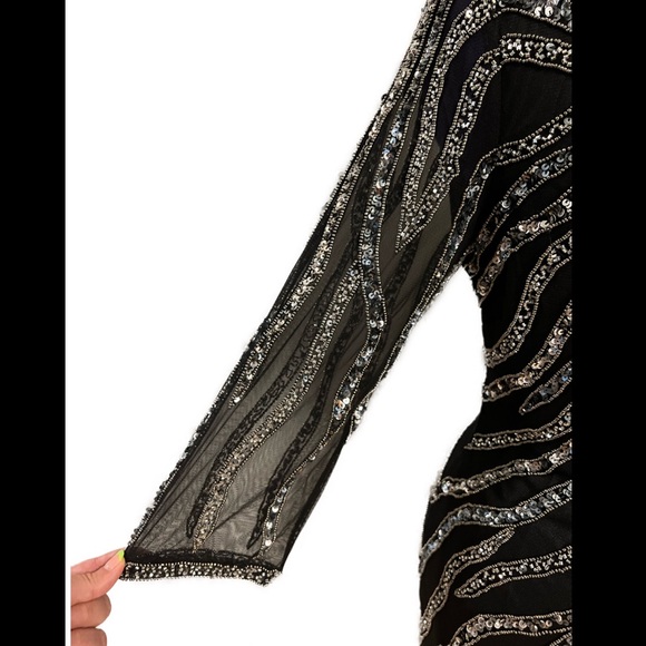 NWT J Kara beaded formal dress, cocktail dress, petite, size 16p, weddin… - Picture 3 of 8